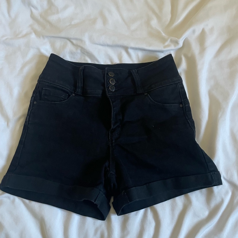 Wax Jean Women's High Waist Black Shorts